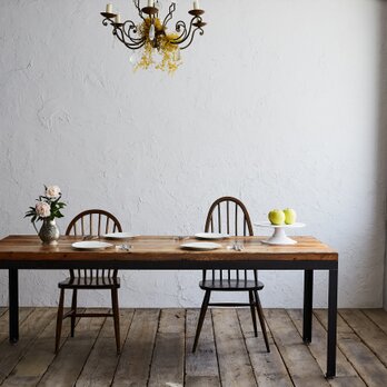 [造船古材]ダイニングテーブル（ロングサイズ）：Vintage Long Table（※オーダーメイド対応可）【受注生産】の画像