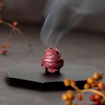 小香炉 龍紋　かたかご（ピンク）の画像