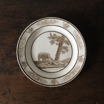18世紀末-19世紀初期 セーブル 平皿 絵皿 グリザイユ ファイアンスフィーヌ フランス アンティーク 050984 bの画像