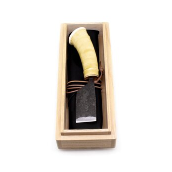 京焼・清水焼 竹節柄  革裁ち包丁　レザークラフトナイフの画像