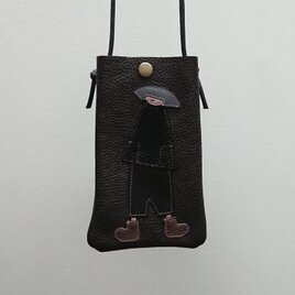 annco leather mobile case [black]の画像