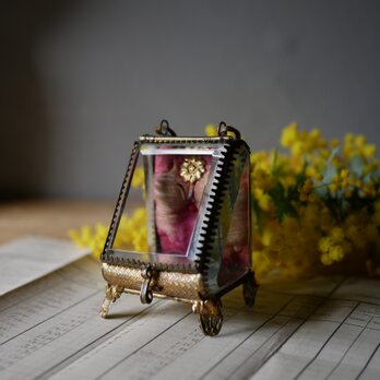 懐中時計　ガラスのジュエリーケース　フランスアンティーク　アンティークのある暮らしの画像