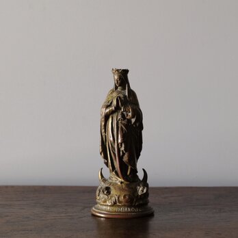 聖母マリア 像 メタル フランス アンティーク 0501709の画像